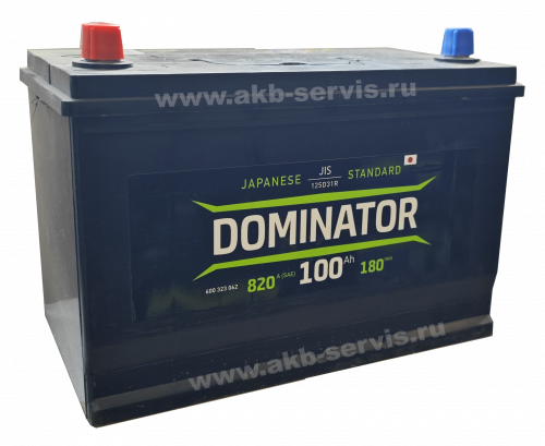 Аккумулятор 100Ач п/п Dominator 820А  125D31R
