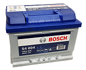 Аккумулятор BOSCH (Бош) 60Ач о/п S4 004 (560 409 054) 540А   (низкий)                          